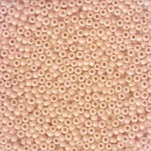 Miyuki 11 Round Seed Bead, 11-2345, Semi Matte Salmon Lined Opal, 13 grams