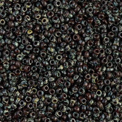 Miyuki Seed Beads - Picasso Transparent Light Smoky Topaz 8/0