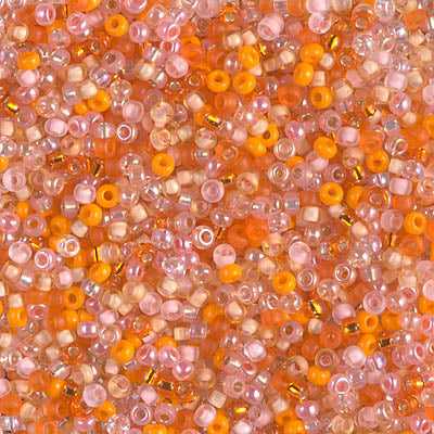 Miyuki 11 Round Seed Bead, Mix - Pink Grapefruit, 22 grams