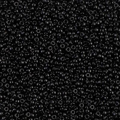 Miyuki 15/0 Round Seed Bead, 15-401, Black