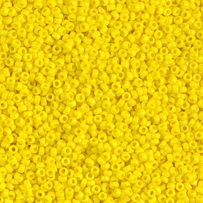 Miyuki 15/0 Round Seed Bead, 15-404, Opaque Yellow