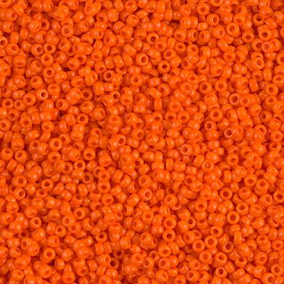 Miyuki 15/0 Round Seed Bead, 15-406, Opaque Orange