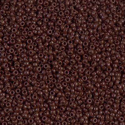 Miyuki 15/0 Round Seed Bead, 15-409, Opaque Chocolate