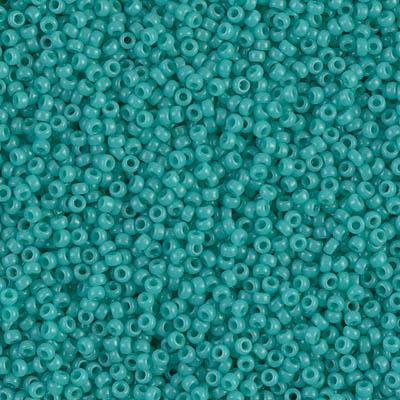 Miyuki 15/0 Round Seed Bead, 15-412, Opaque Turquoise Green