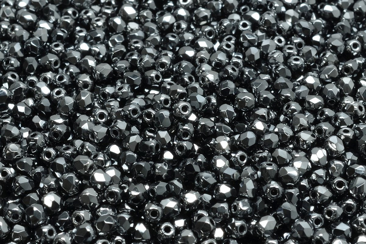 Rizo 2.5 x 6mm Czech Glass Long Rice Drop Beads - Jet Black Marea RZ221