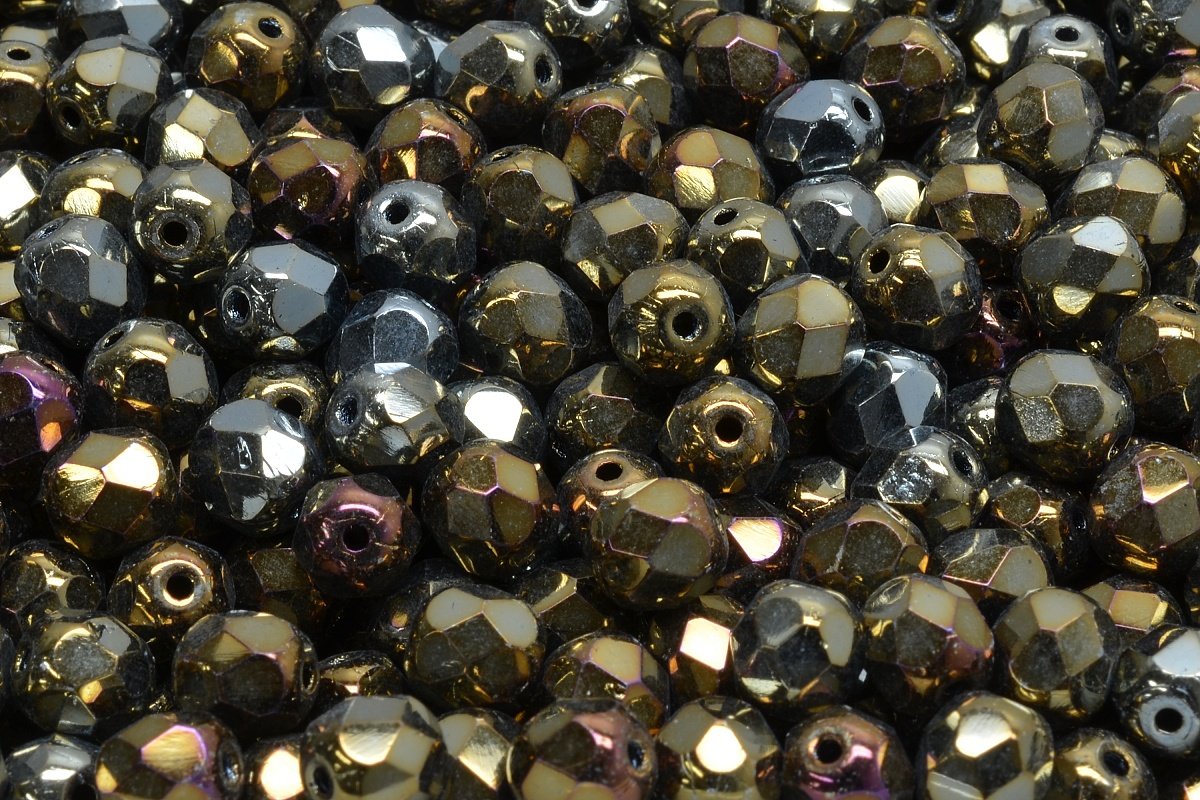 Czech Glass Beads Fire Polished Beads Round Beads 6mm Beads