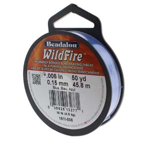 Wildfire Thermal Bonded Beading Thread, 20 Yard Spool, Frost / White ( —  Beadaholique