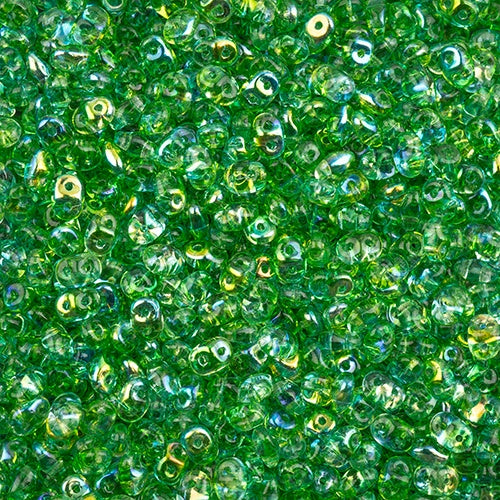 Superduo, Crystal Summer Rainbow Green, SD0003-48110, 8 grams