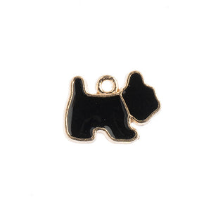 Sweet & Petite Charms, 14x11mm Scottie Dog Black, 10 pcs