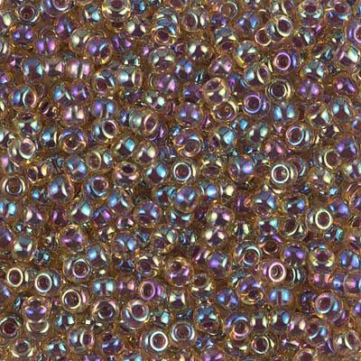 Miyuki Round Seed Bead 8/0 Amethyst Lined Topaz AB 22g Tube (342)