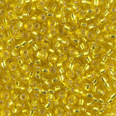 Miyuki 8 Round Seed Bead, 8-6, Silver Lined Yellow