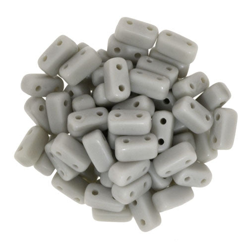CzechMates Glass 6mm Jet Double-Sided AB Two-Hole Tile Bead Strand - Rings  & Things