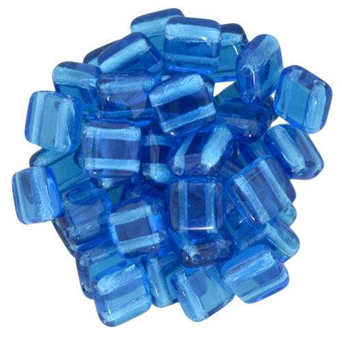 2-Hole Brick Beads CzechMates SATURATED METALLIC NEBULAS BLUE