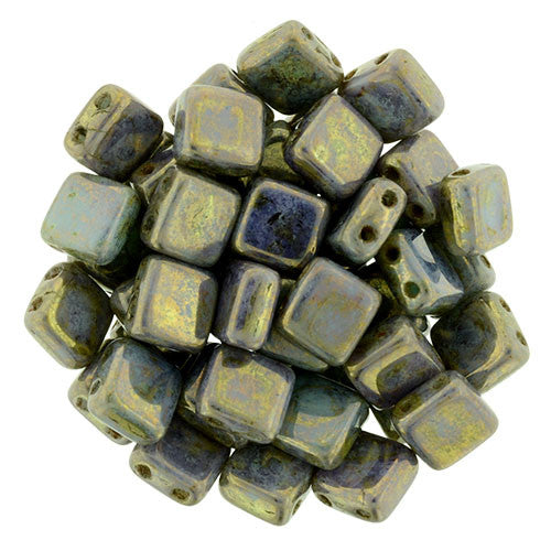 C3719 Czech Glass 2-hole Tile Beads CRYSTAL 6mm SPECIAL PRICE 