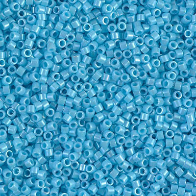 Miyuki Delica Beads, Opaque Denim Blue Luster