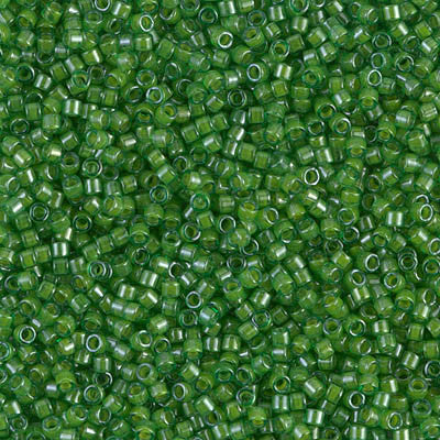 Miyuki Delica Bead 11/0 - DB0274 - Lined Pea Green Luster