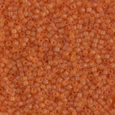 Translucent Amber Matte Glass Seed Beads (4mm)