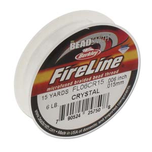 6LB FIRELINE, BLACK SATIN, 125 YARDS - Kashack Beads