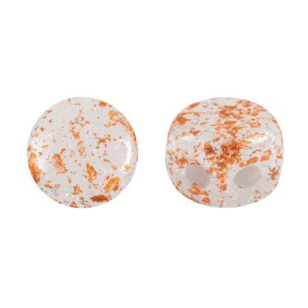 IOS® PAR PUCA® (50 Beads) - Opaque Salmon Spotted - 5.5x2.5mm 2