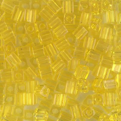 4mm Glass Cube Beads - Opaque Yellow Luster - Czech Glass Beads –  funkyprettybeads